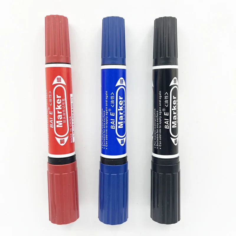 Professional Manufacturers Mini Permanent Marker Black with Dual Tip for Marking Usage