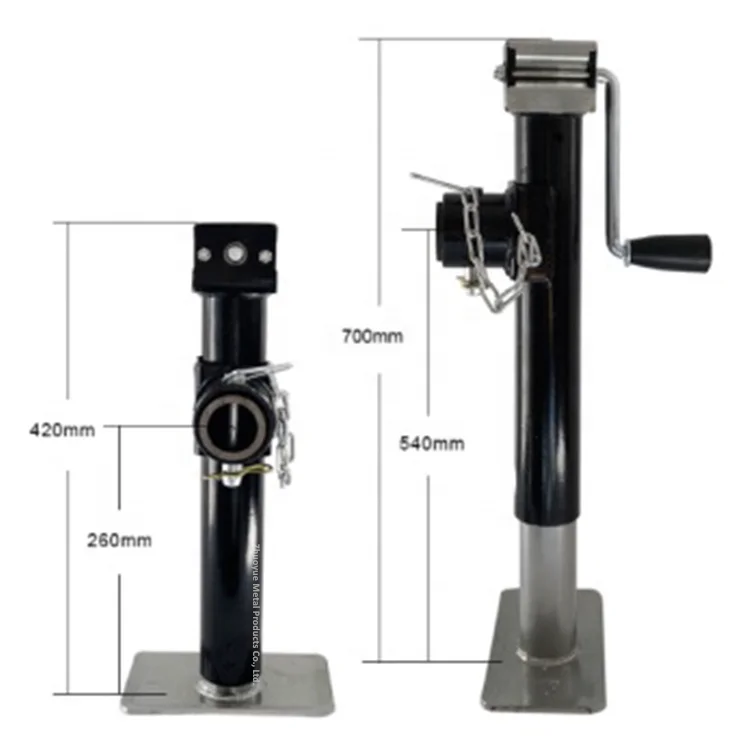 400KG Trailer Jack Round Tube 57mm Truck Trailer United Spare Parts 1000LBS