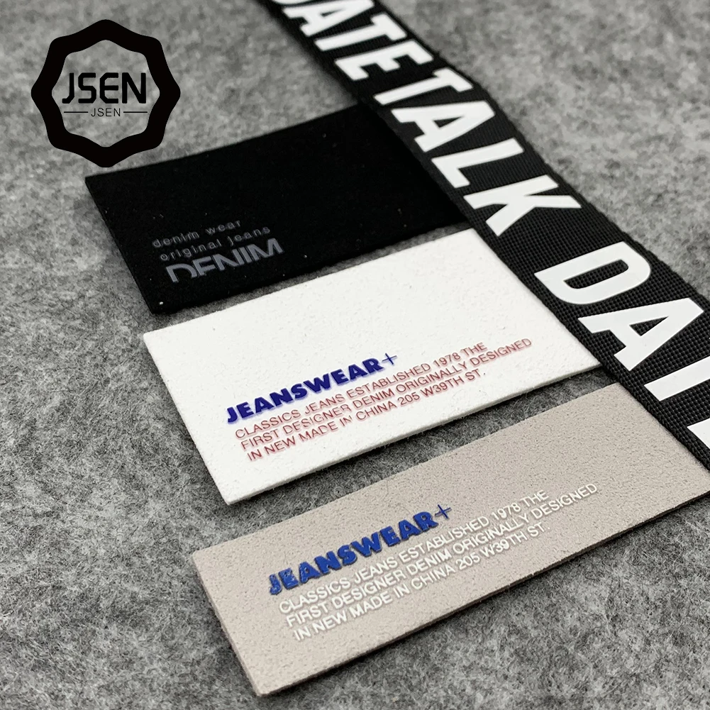 
 Оптовая продажа, пользовательские брендовые тисненые логотип, замшевые кожаные нашивки, декоративные джинсовые этикетки для одежды, аксессуары  