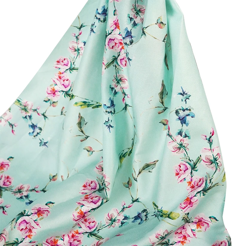 2024 Hot Selling 100% Polyester Silk Like High Quality Digital Printed Fabrics For Dress Garments