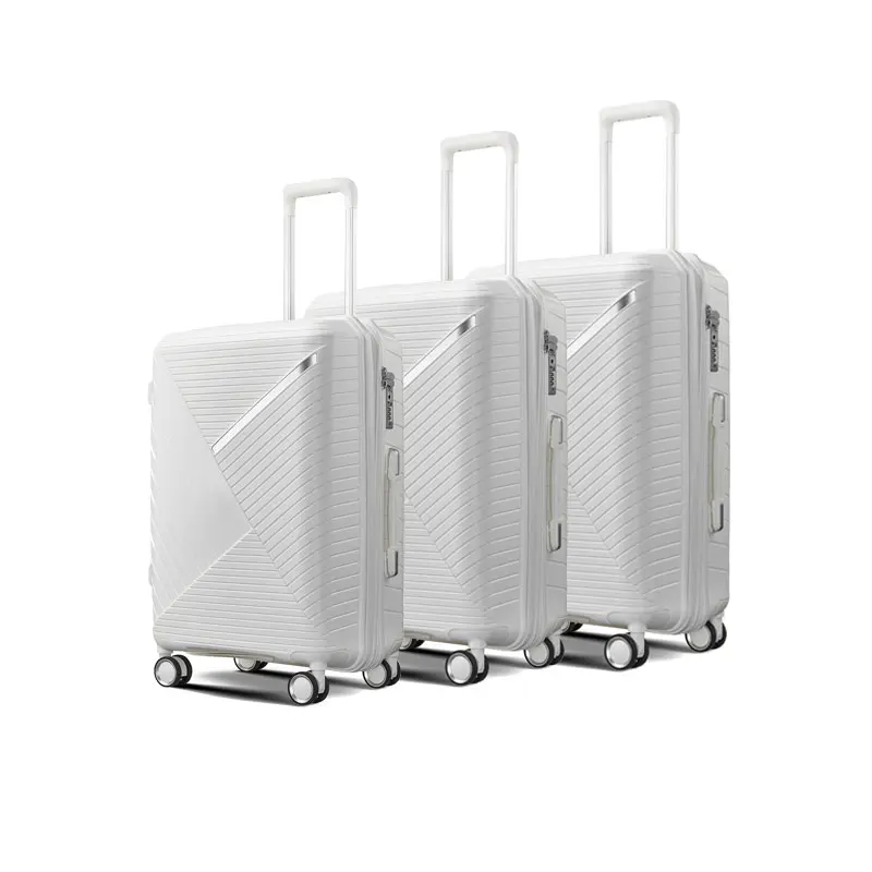 China high quality CE Rhos travel bag big suitcase lightweight hard shell checked allay trolley carry on spinner luggage