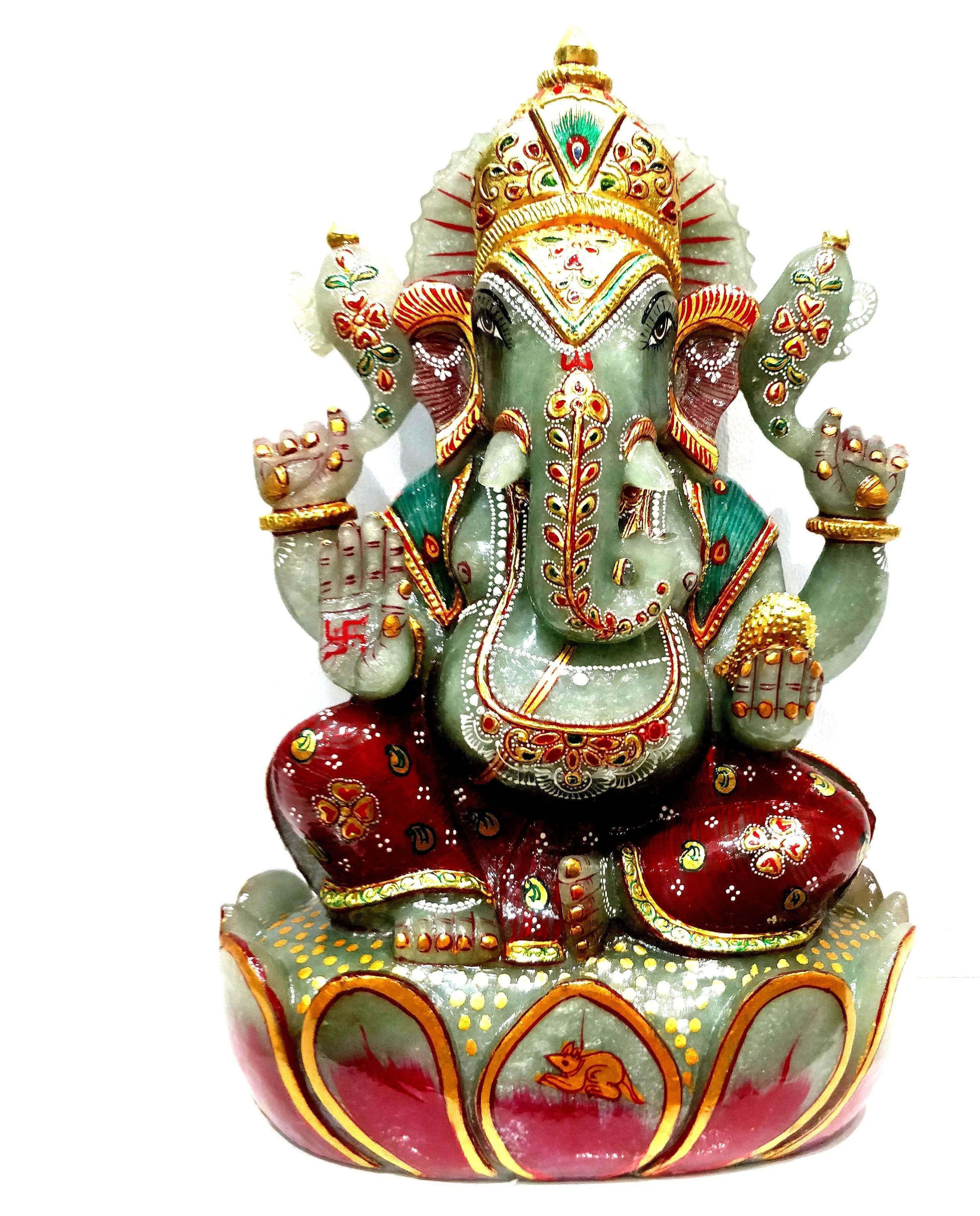 Статуэтка Ganesha статуэтка ручной работы камень Рудра драгоценные камни от 3 до 15 дюймов гравировка; 10122740 буддизм ручная работа