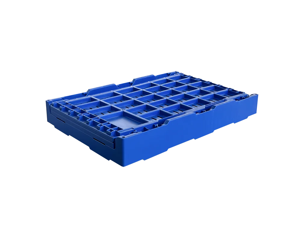 durable 600x400x400 mm mesh type plastic turnover box folding box crate for fruit and vegetable storage