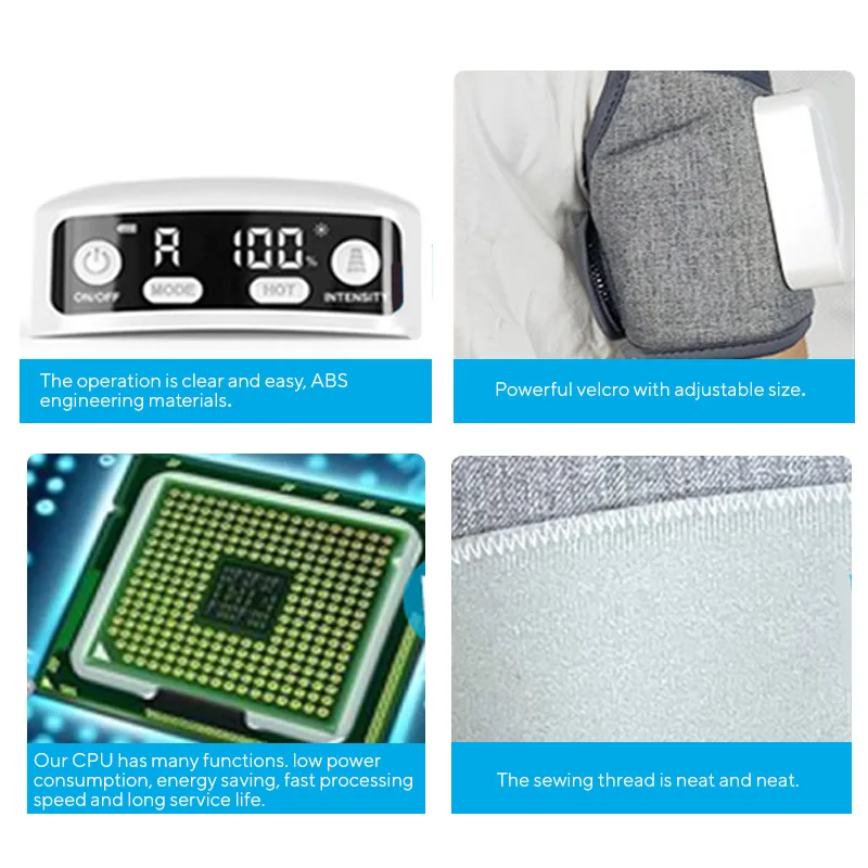 Electric 8d neck & shoulder neck massager device shockwave therapy and back massager pulse cervical with heat