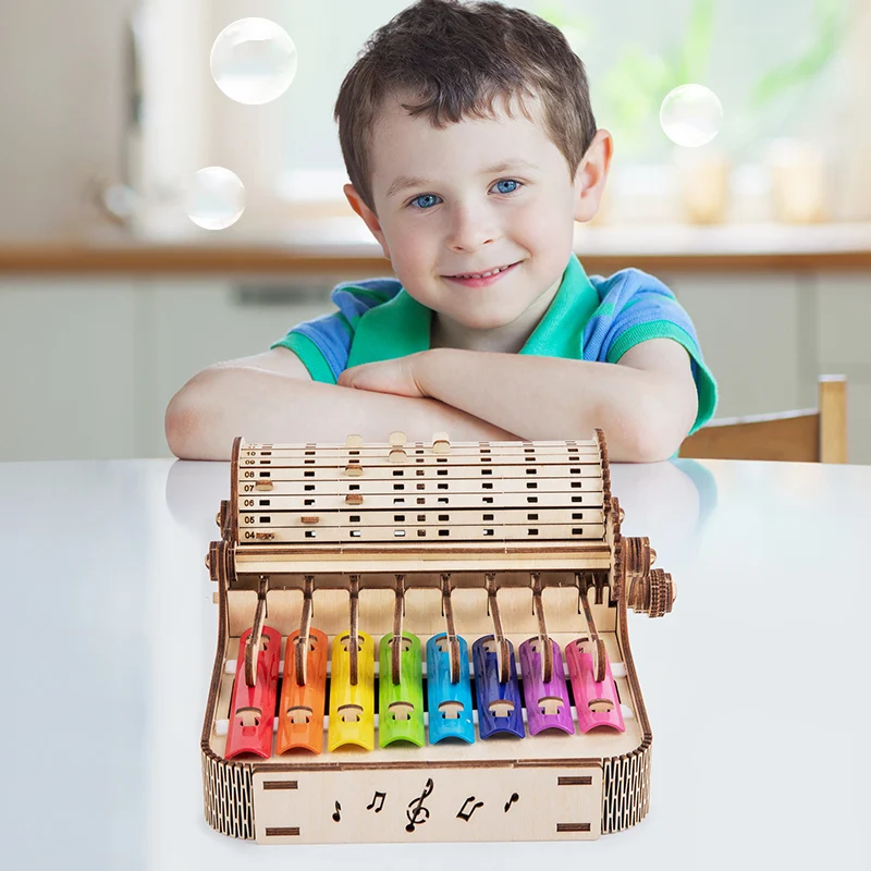 Hot Selling Novelties Children Wooden Diy Handbell Musical Instrument Educational Music Sensory Arts Crafts Toys