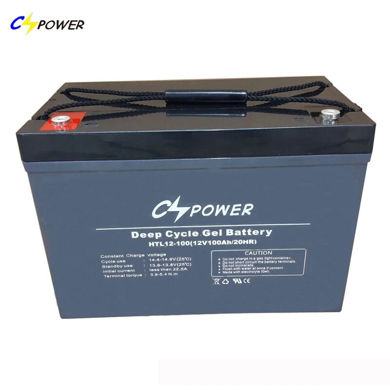 Перезаряжаемая гелевая солнечная батарея глубокого цикла 12 В 100 Ач для солнечной панели системы