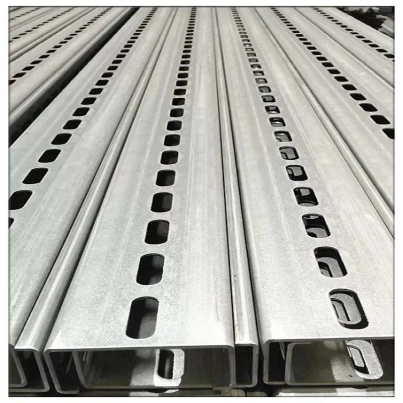Solar Panel PV Mounting C Channel Carbon Steel Rails U Mounting Rails Solar Steel Mounting Bracket