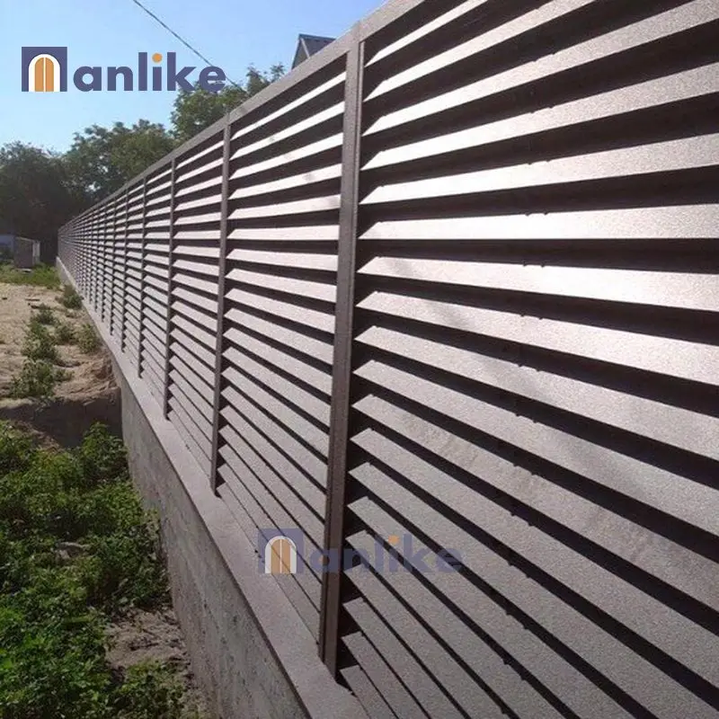 Anlike Guangdong Villa Home Residential Shutter Modular Patio Modern Wall Yard Aluminum Electric Garden Fence For House