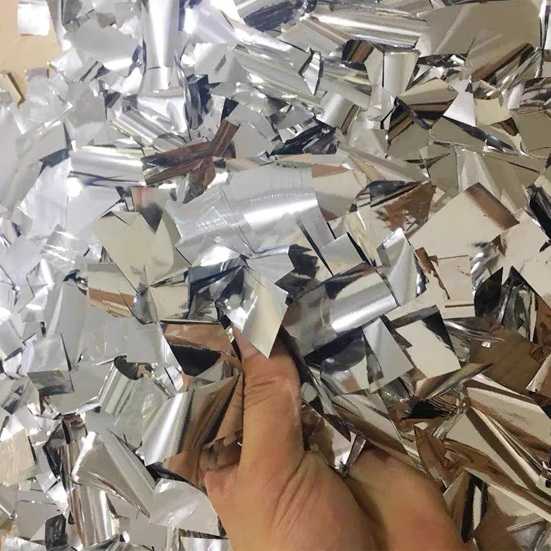 confetti ribbon color paper silver confetti