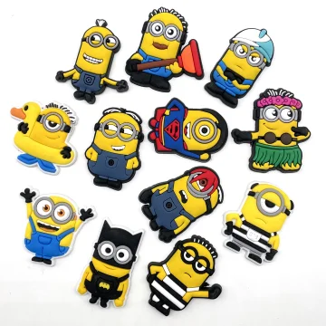 Cheap Custom Minions Croc Charms Shoe Decoration  New Design Soft PVC Cartoon Croc Shoe Charm For kid