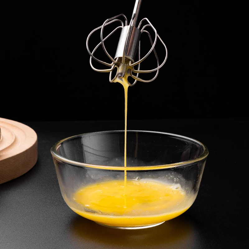 Hot Selling Semi-automatic Egg Beater Kitchen Utensils Stainless Steel Egg Mixer Egg Whisk Home and Kitchen Gadgets