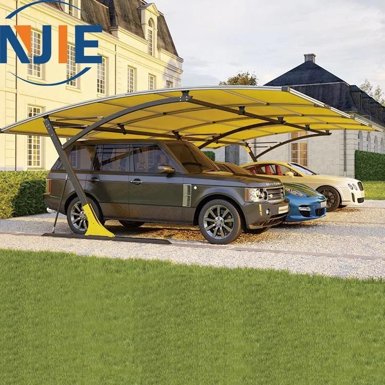 Factory price high snow load 2 car metal 6m x 6m carport garage tent with 1050g PVDF membrane