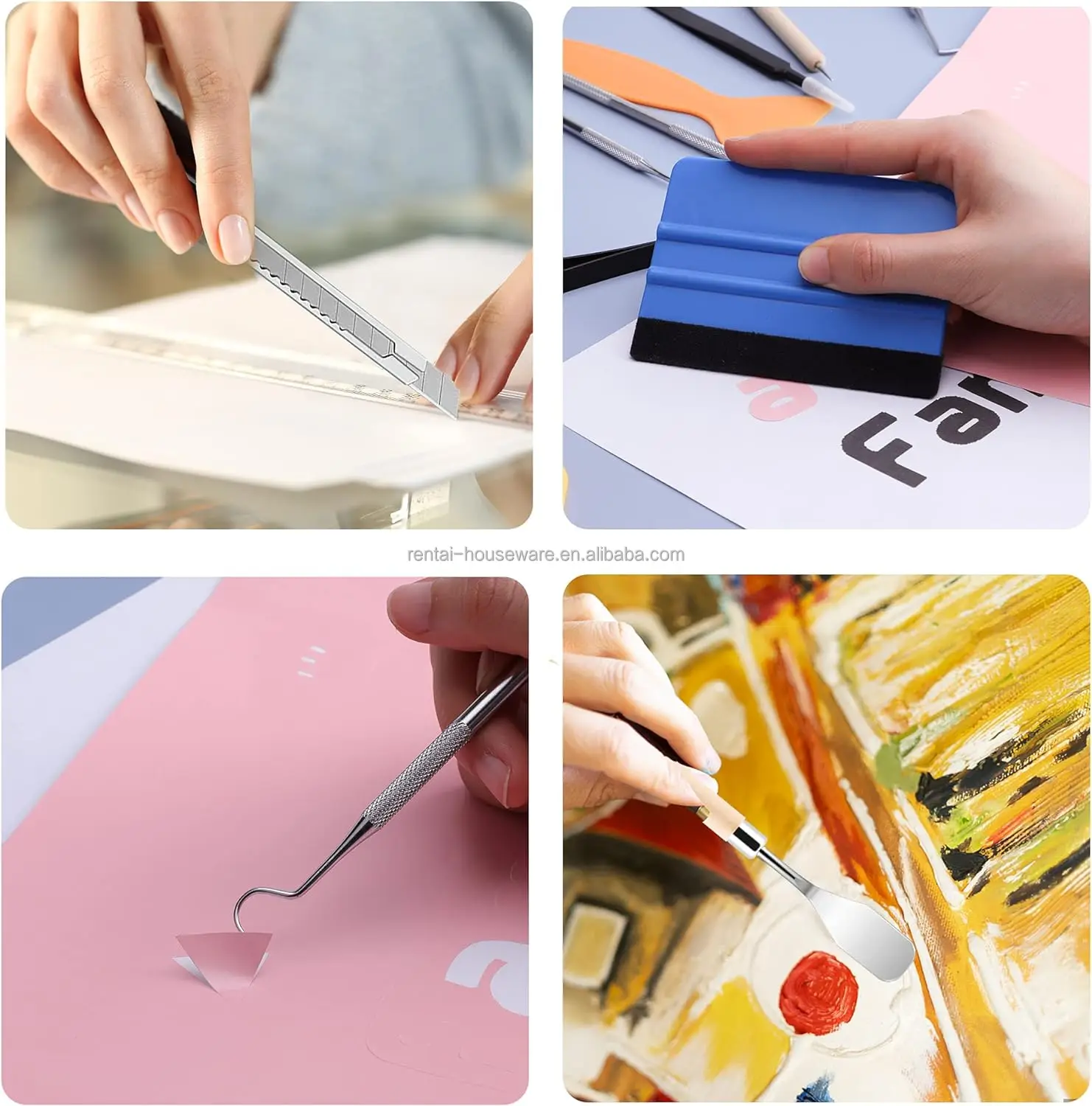 Crafts Weeding Tools for Vinyl Kit,Utility Knife Set with 12Inch Paper Cutter Trimmer for Scrapbooking,Silhouettes,Cameos