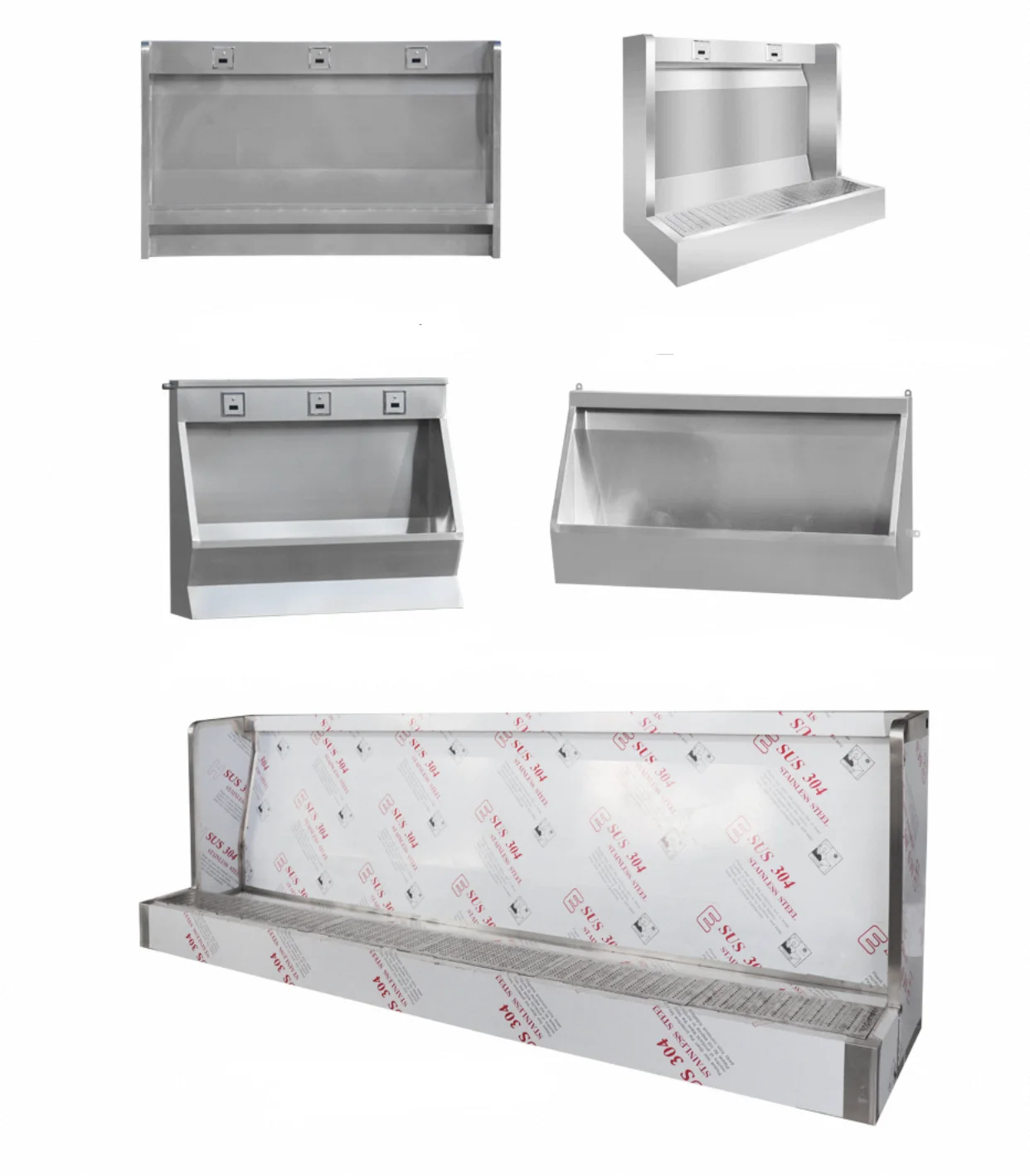 Stainless steel 304, 201 school public toilet hanging wall urine tank