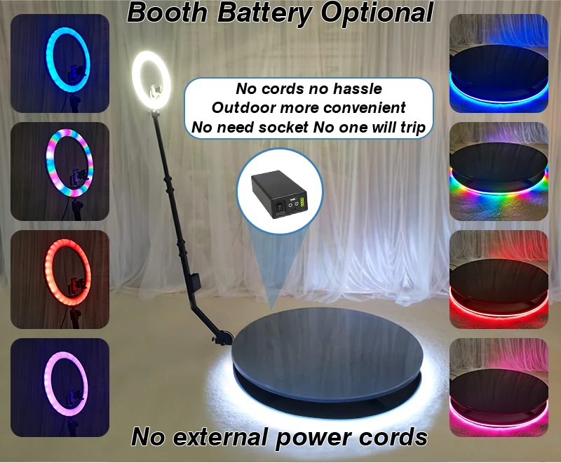 2023 selfie 360 video booth pakistan 360 photo video booth rotating selfie platform