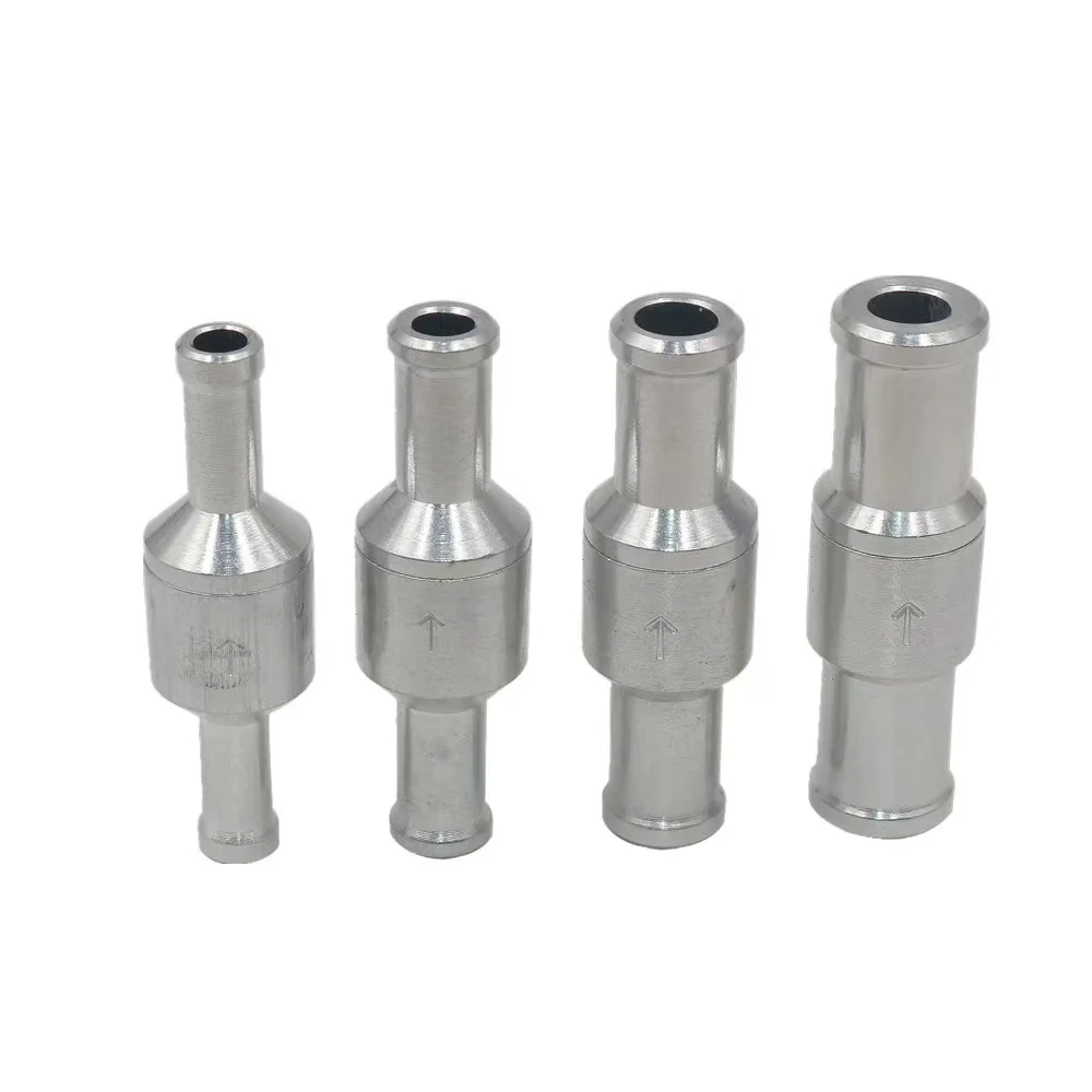 Universal Aluminum One Way Flow Check Valve Non Return Inline for Gas or Diesel Fuel