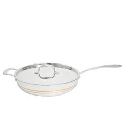 OEM Factory five layers non-stick induction copper core stainless steel frypan set size 20cm22cm24cm26cm for home cooking