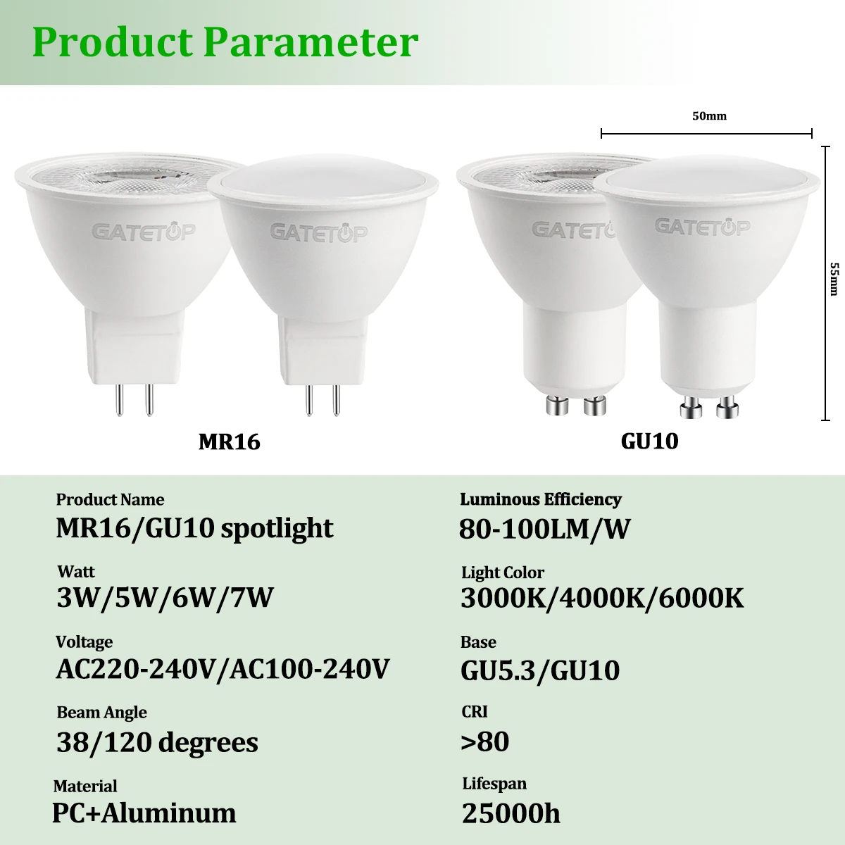 Mini LED G45 C37 MR16 GU10 Lamp AC220-240V E27/B22/E14/GU10/GU5.3 5W Warm White Light Modern Design for Variety Sceneriories