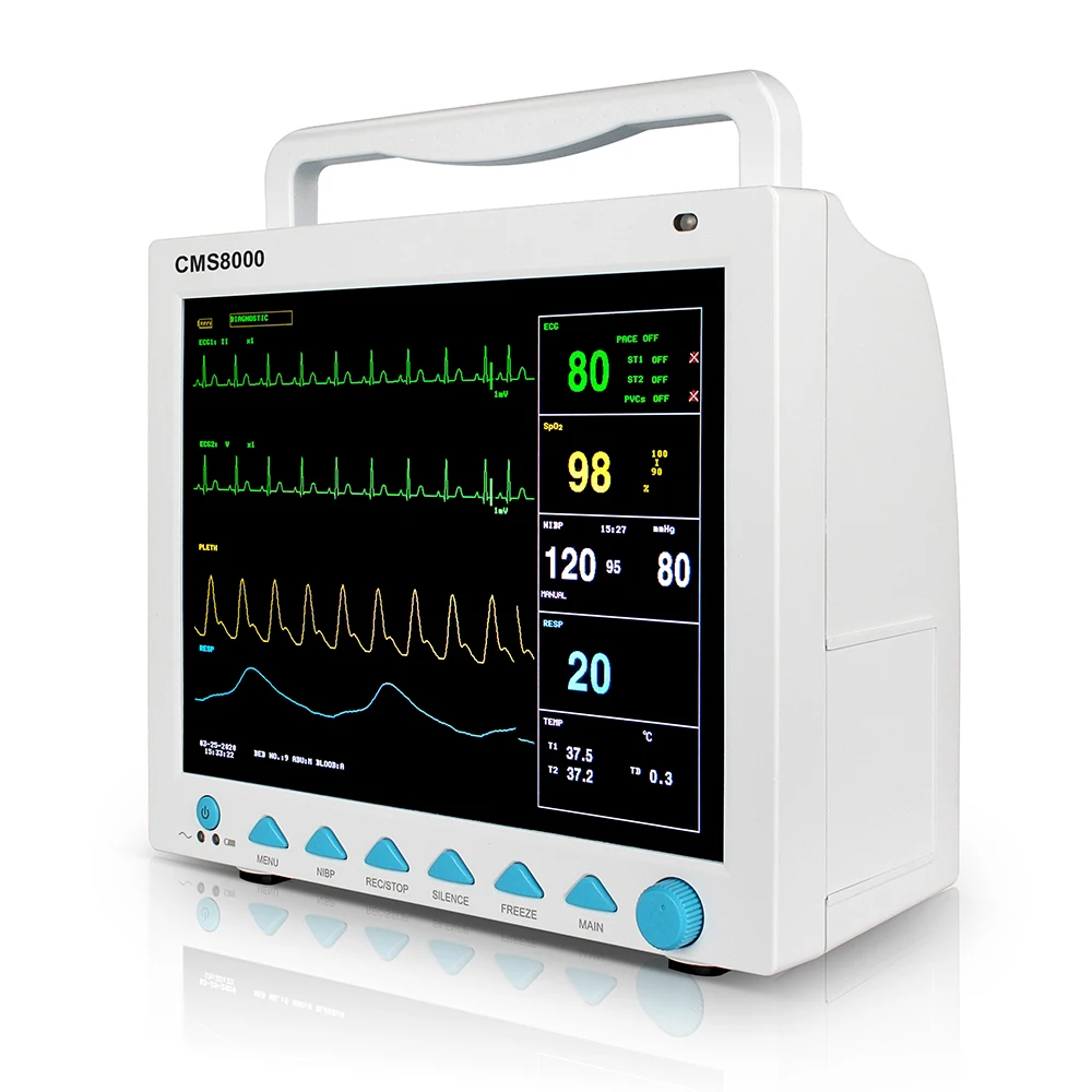 Cheap Etco2 Capnograph Monitor Vital Signs Monitoring Equipment CMS8000-Vet Transmission Multi-parameter Monitor
