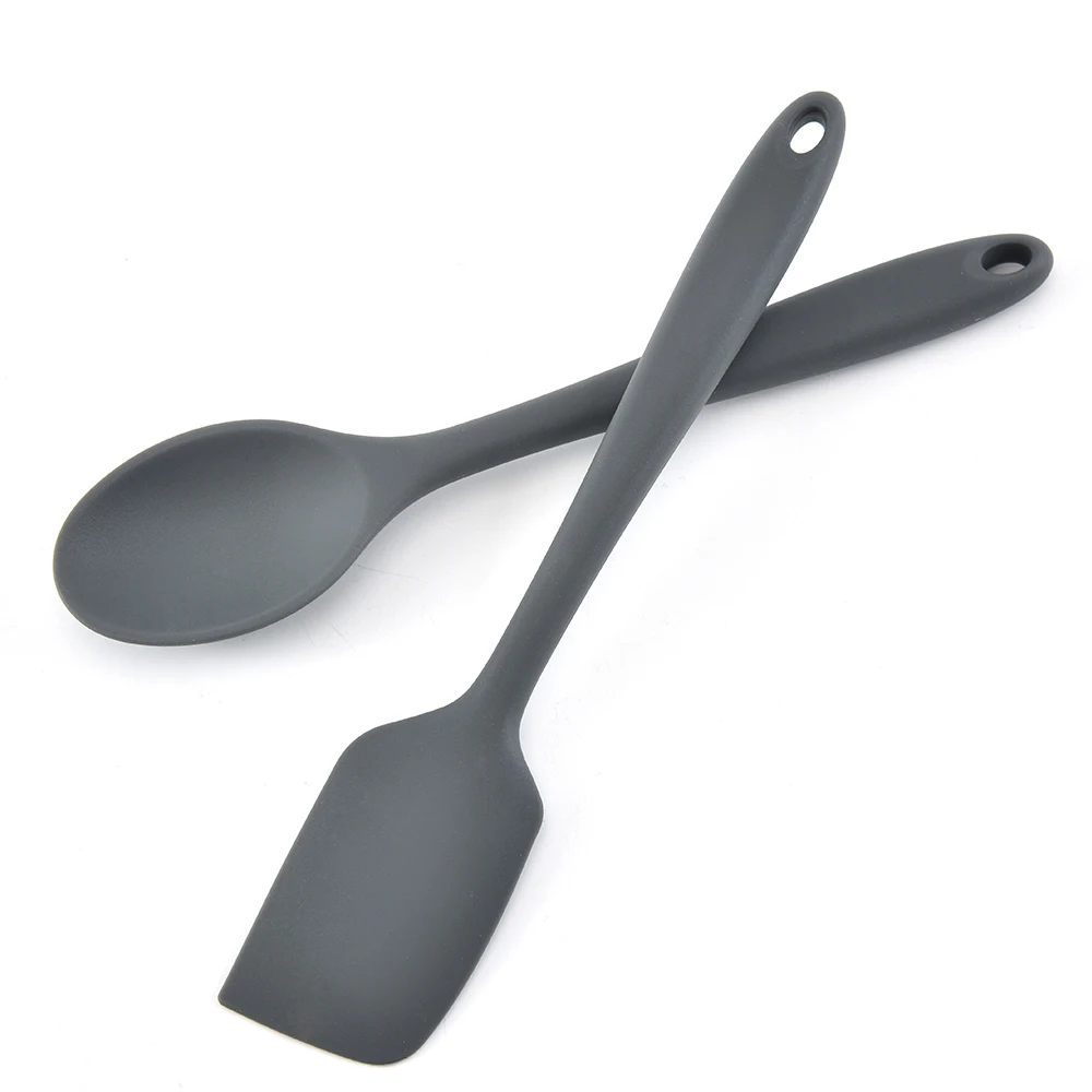 
America hot selling in stock 5pcs silicone mini utensil set with copper plated rose gold finished handle tongs whisk 