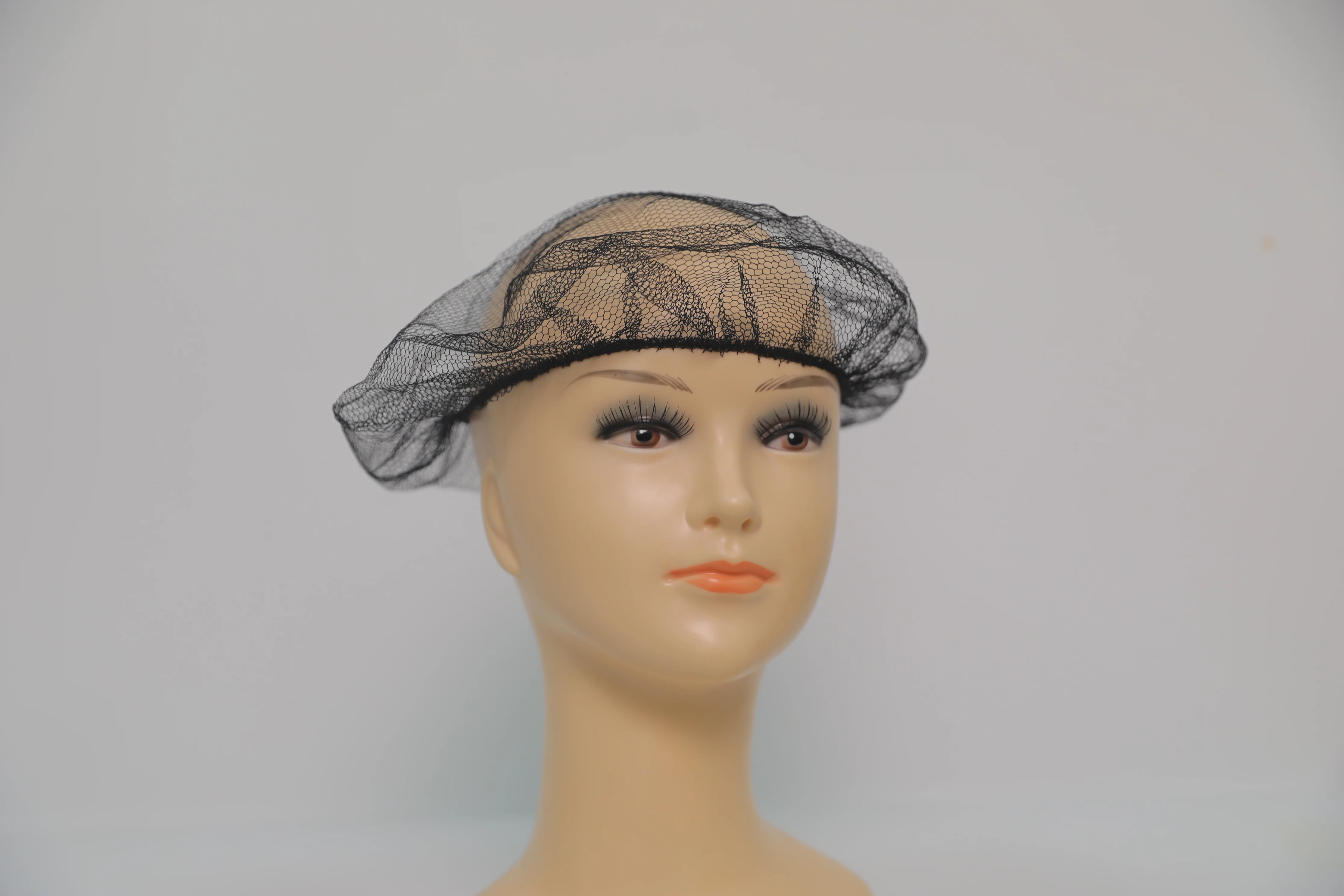 Low moq  disposable Black Nylon Safety   Wholesale medical non woven strip Mop Bouffant net