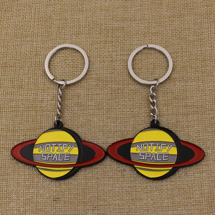 Promotion wholesale new design rocket shape metal keychain