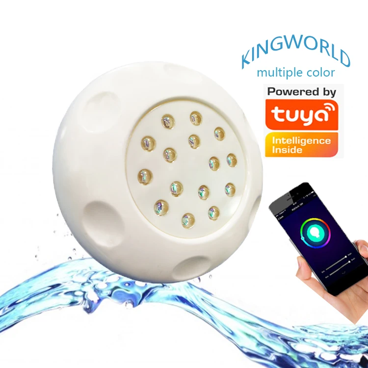 Светодиодный светильник для бассейна, водонепроницаемое освещение для бассейна, 7 Вт, 9 Вт, 12 В постоянного тока, RGB, Wi-Fi, управление через приложение