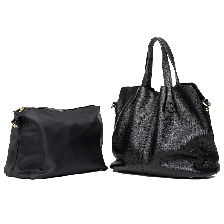 2021 Soft Genuine Leather Tote over Shoulder Large Bag with a Free Middle Bag Women Products