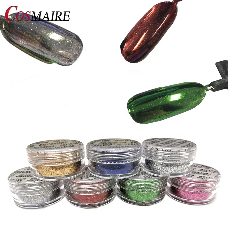 Wholesale Multicolor Nail Art Mirror Glitter Pigment Nail Powder