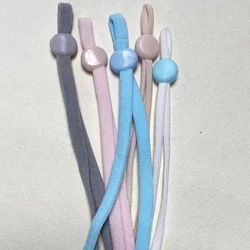 Оптовая продажа с фабрики Сделай Сам Разноцветные дети взрослые 5 мм плоская эластичная петля с регулируемой пряжкой Пластиковые регулируемые кнопки