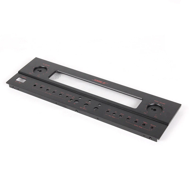 Custom Aluminum New Arrival Media Center Home Entertainment Equipment Plate Large Power Amplifier Front Panel