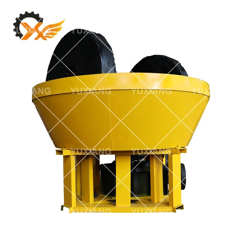 Gold Ore Beneficiation Equipment Mining Tools China 1200 Wet Pan Mill for Gold With Gold Concentrator