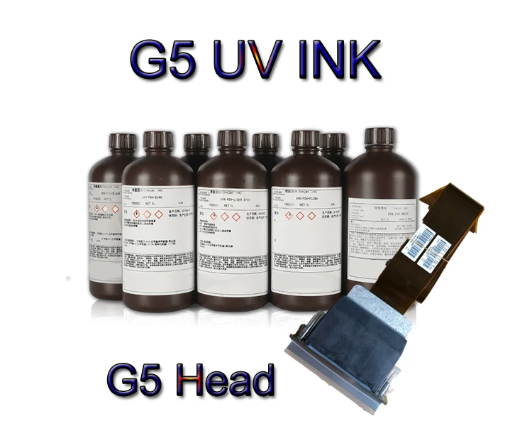 Excellent quality pigment led uv printer cmykw Ricoh gen5 uv ink with cheap price