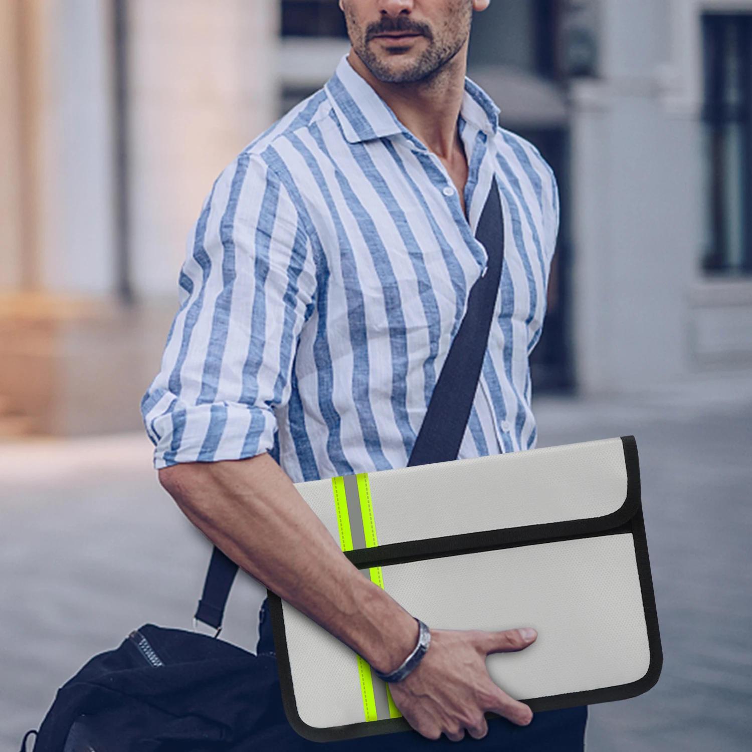 Fireproof Document Bag Zipper Customized Logo Waterproof Money Safe Travel Storage Organizer Bags for File