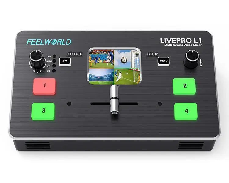 Feelworld LIVEPRO L1 Multi-format Video Mixer 4 x HDMI inputs multi camera production real time live streaming