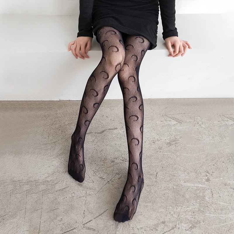 Nylon plastic breathable casual thin sexy black tight thigh high socks
