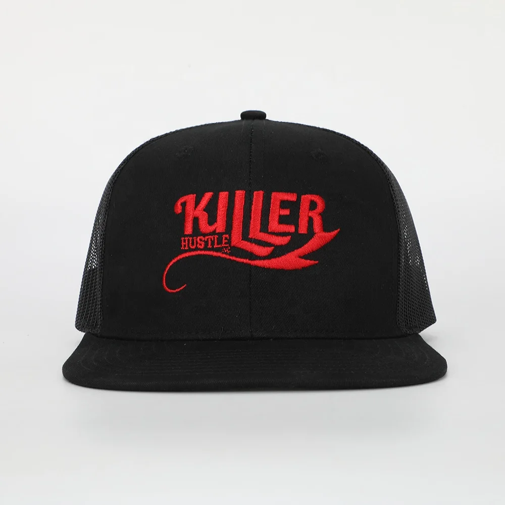 High Quality Classics Wholesale Custom Snapback Cap Embroidery Logo Gorras 6 Panel Black Cotton Oem Flat Brim Outdoor Mens Hat