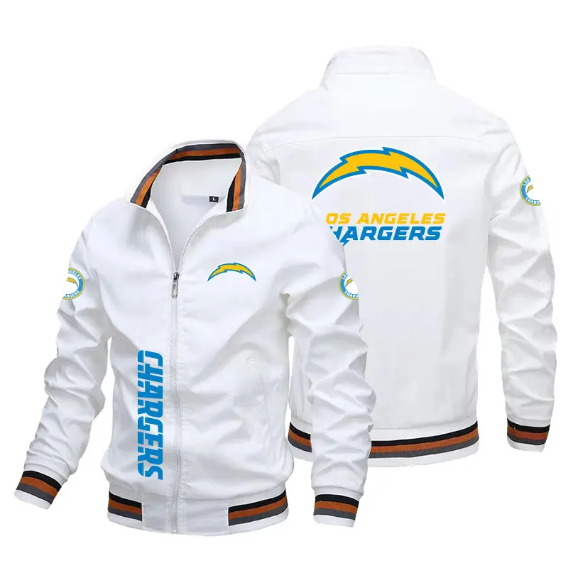 NFLE Chargers Street Thin Casual Jacket Slim Top Vintage Jacket Men Designers Polyester Jackets