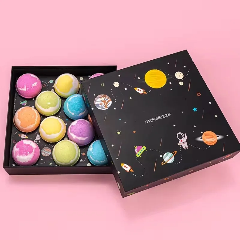 Wholesale Custom Private Label Fizzy Bath Salt Bath Bomb Organic Kids Bath Bomb Gift Set