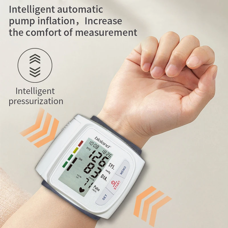 Монитор артериального давления на запястье автоматический цифровой