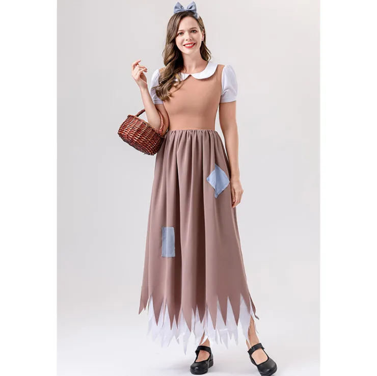 2024 Halloween Cinderella Dress Housemaid Cosplay Costume For Women