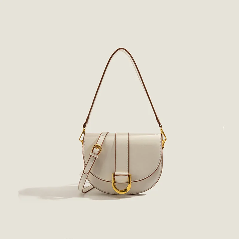 
Женская седельная полукруглая сумка через плечо, черная, белая кожаная мини-сумка, Новое поступление 2021, Маленькая женская сумка на плечо 