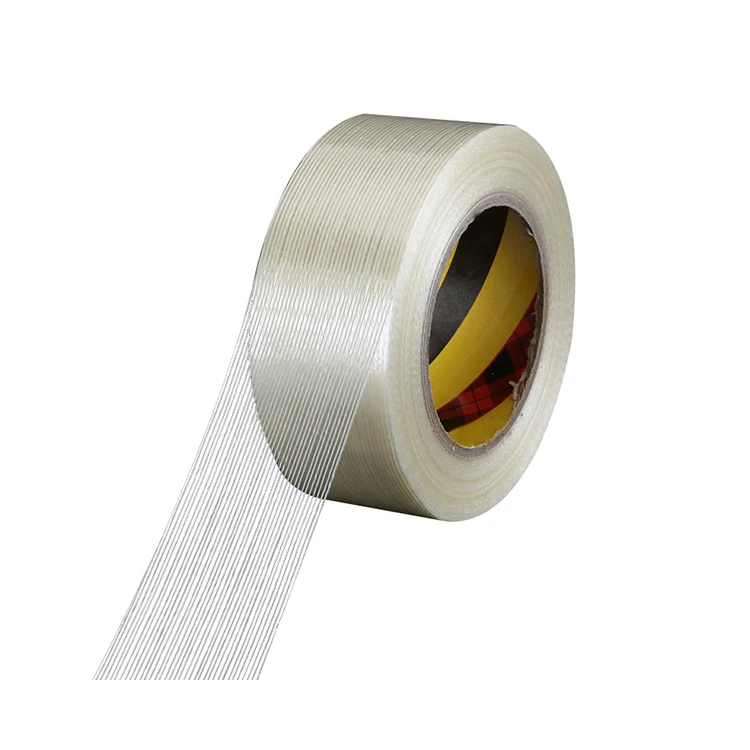 8915 Customized Pattern Strong Adhesion Force and Waterproof Filament Tape for Bundling Packing 3m898 Glass Fiber