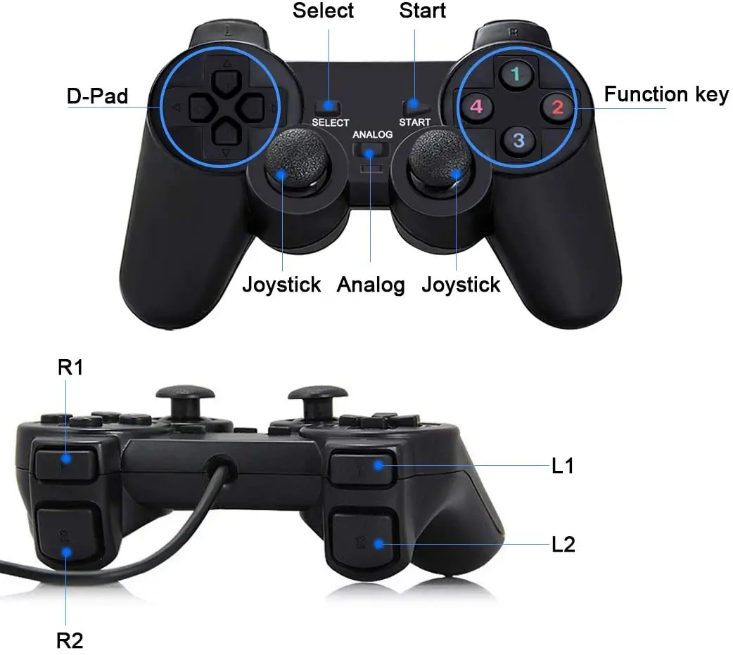 Высококачественный проводной геймпад USB 208 для Xbox 360 ps2 ps3 ПК psp NDS по заводской цене