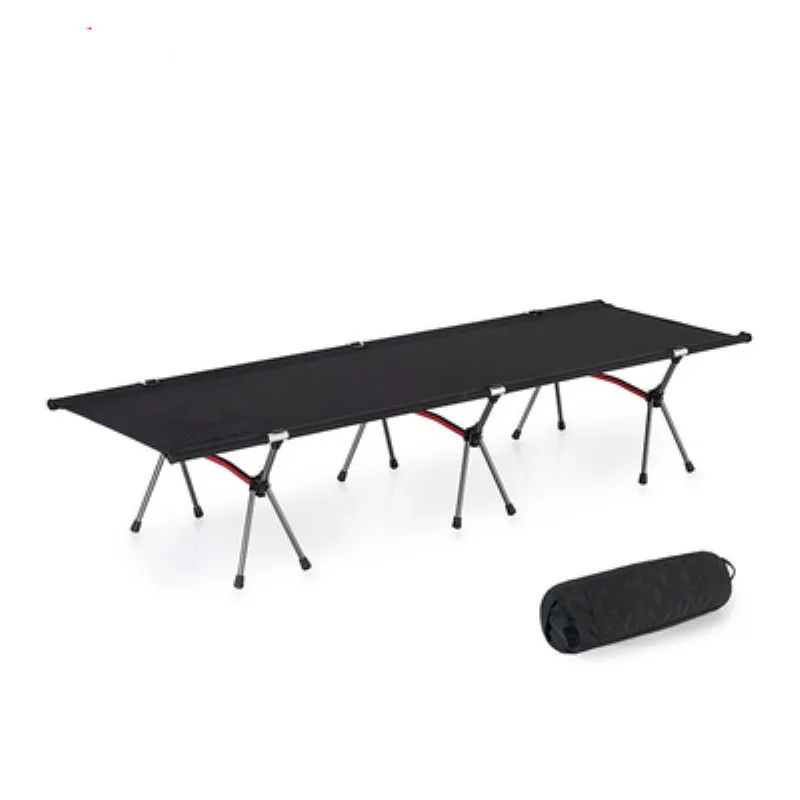 Outdoor Aluminium Folding Adults Camping Beds Single Simple Beach Bed Office Nap Folding Bed