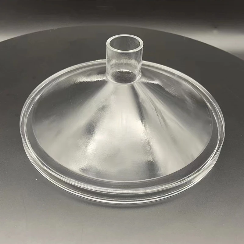 Customized CNC Clear Transparent Quartz Funnel
