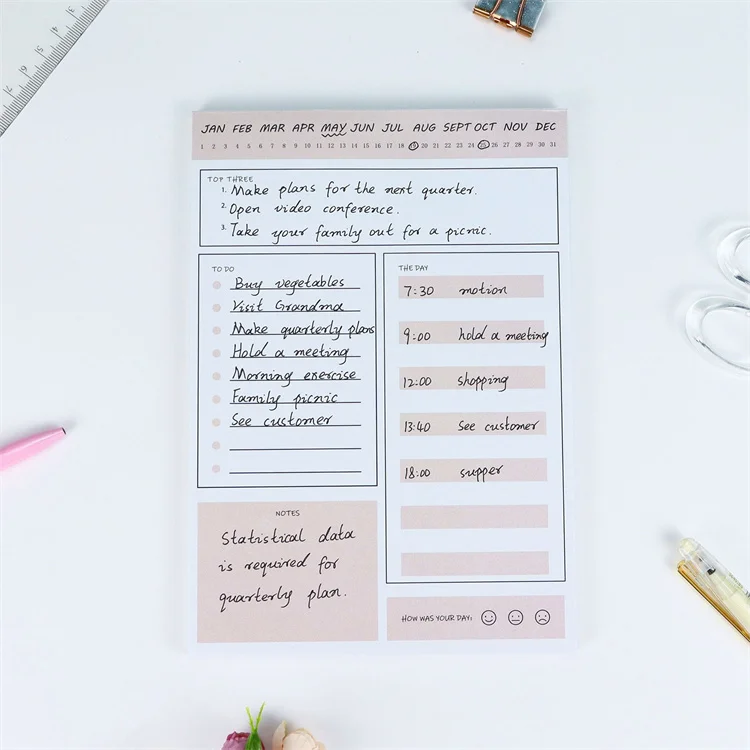 Custom Stationery Notepad Writing Paper Business Note Pads A5 Lined Memo Pad