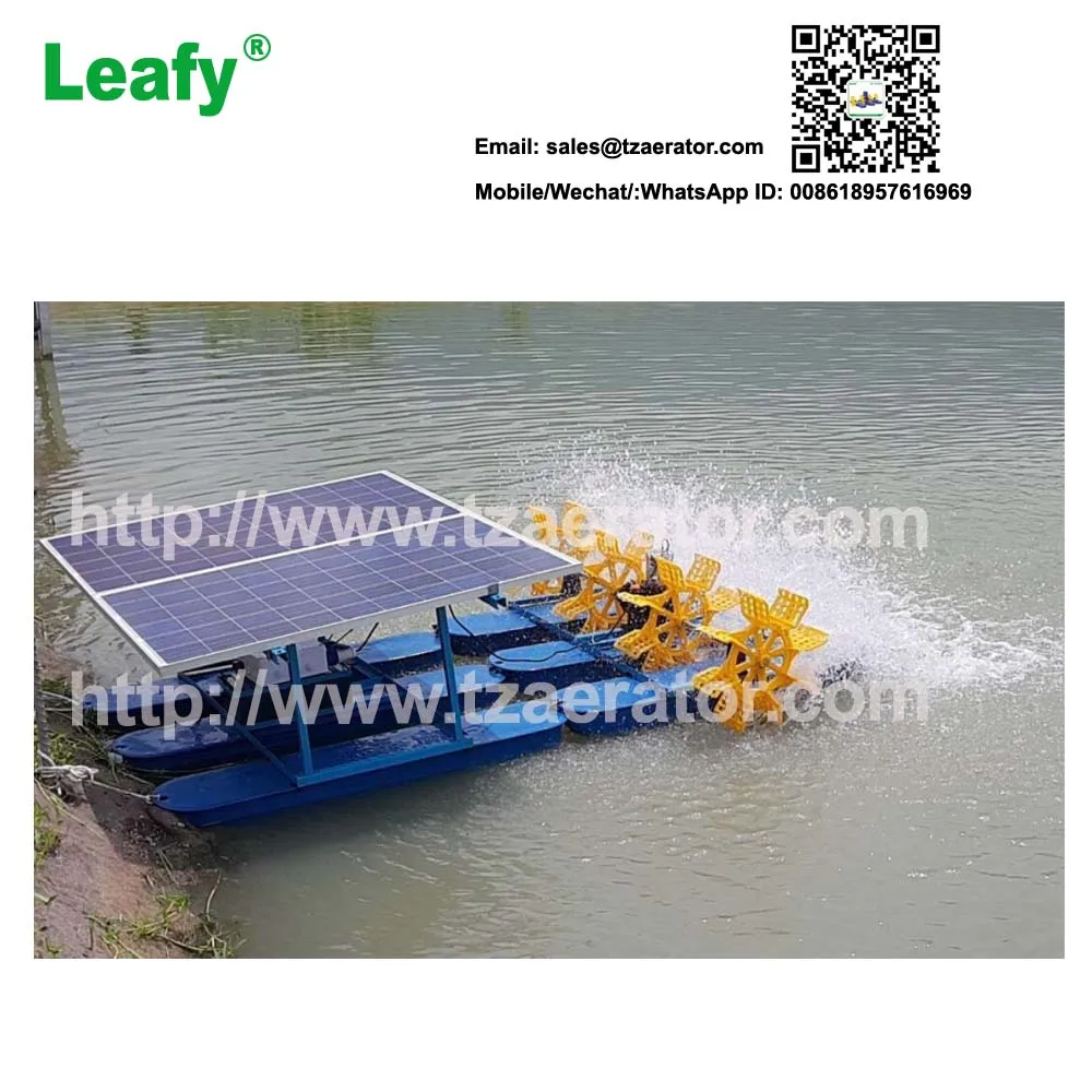 High Efficiency Fish Shrimp Farming Solar Panel Paddle Wheel Aerator