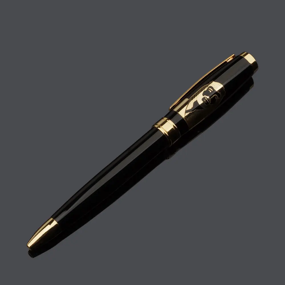 Металлическая шариковая ручка с логотипом на заказ и портретной печатью в качестве подарка