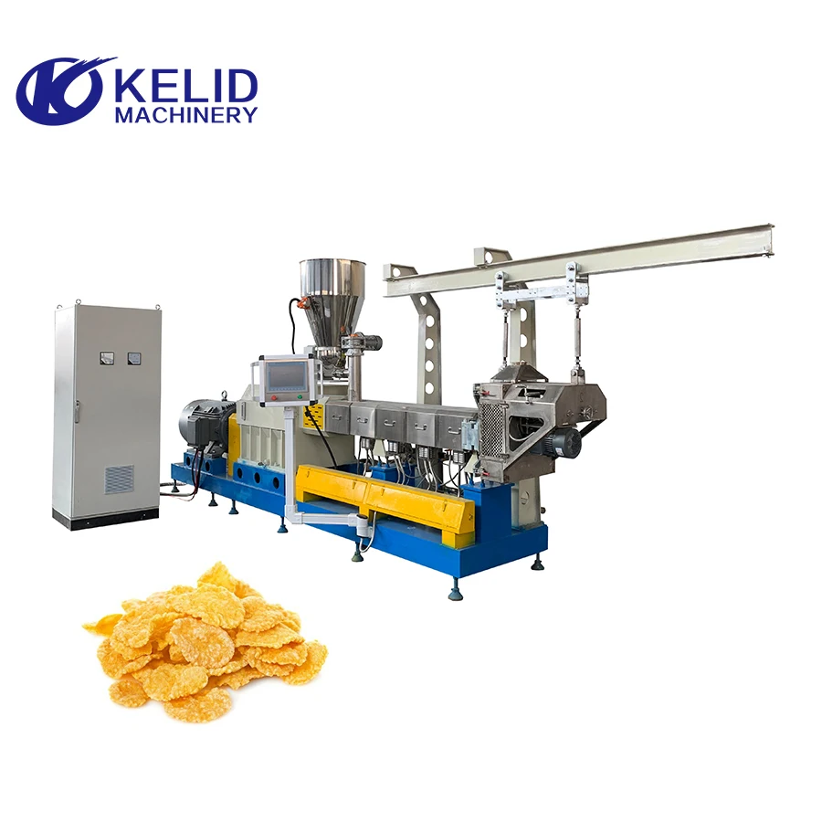 Automatic Cereal Breakfast Corn Flakes Snack Food Making Machine from Jinan